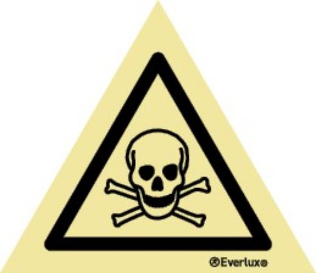 Warning toxic material sign 